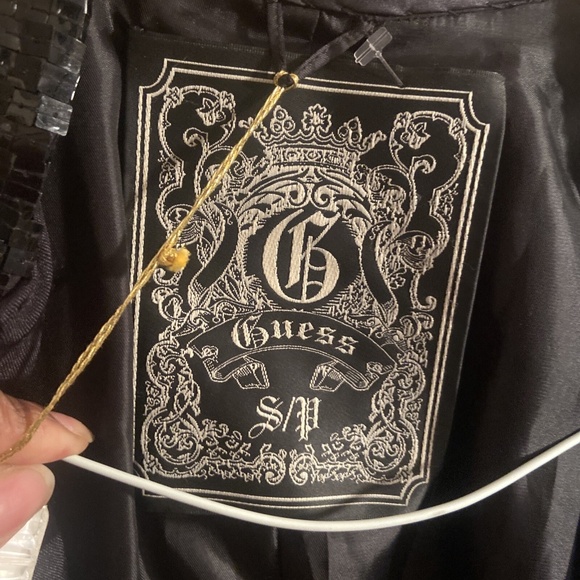 guess Black Sequin Jacket SZ S/P - Picture 9 of 9